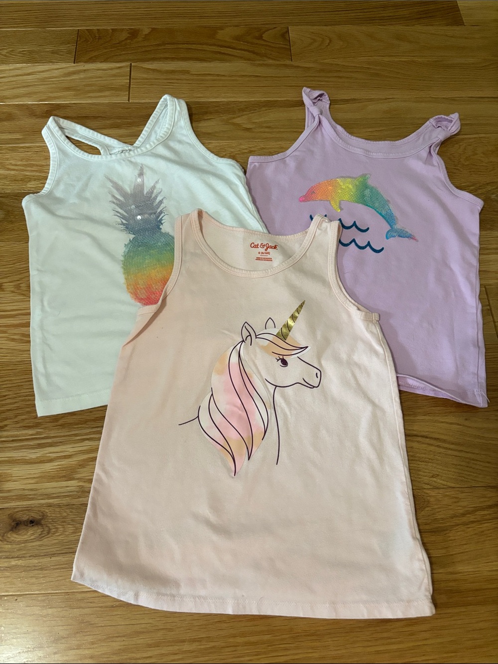 Cat & Jack Pastel Unicorn Tank Top in Light Pink